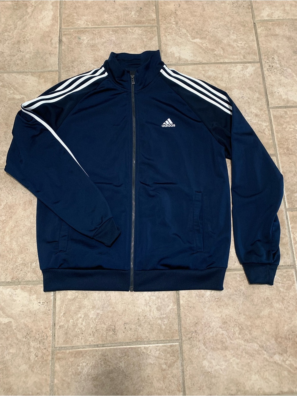 Adidas zip up track jacket L